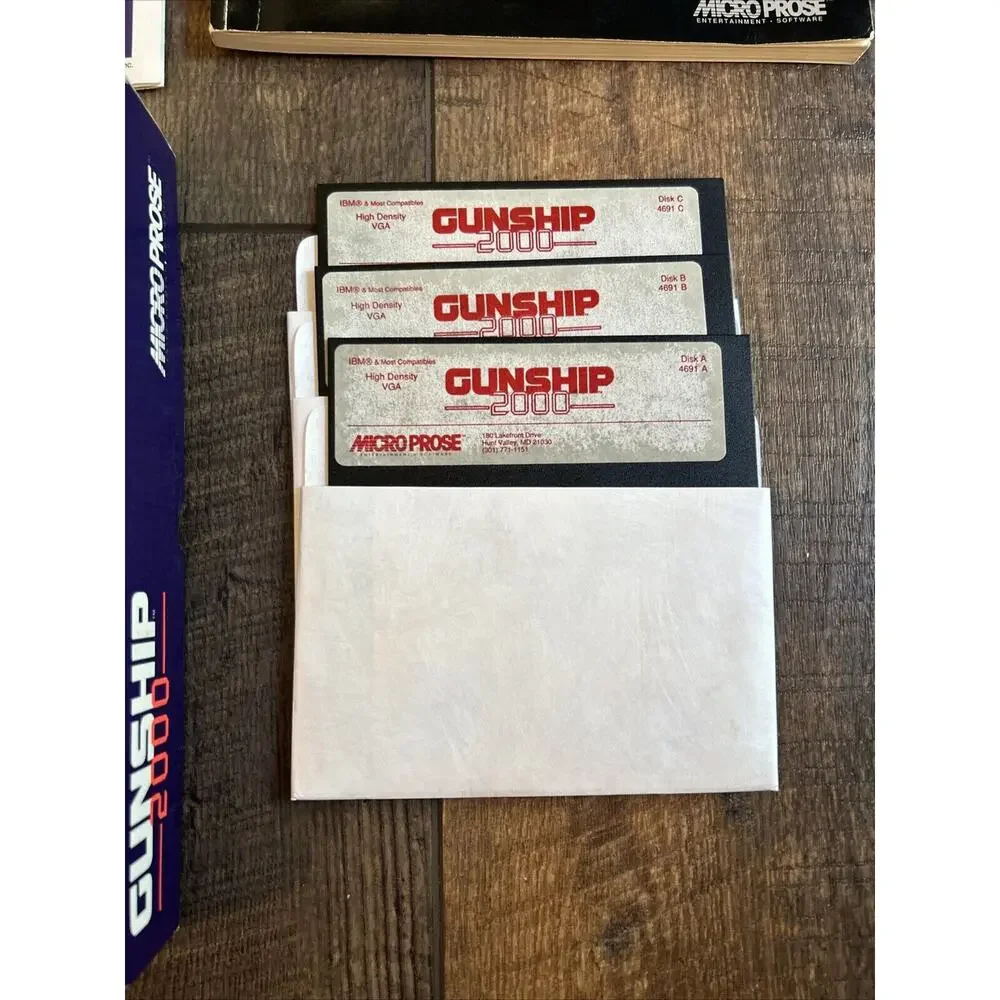 Gunship 2000 (PC, 1991)‎ - 5.25 Inch Floppy